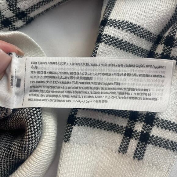 Bundle 2 Abercombie & Fitch A&F Tank Top & Sweater Checkered Black & White S - Picture 5 of 11